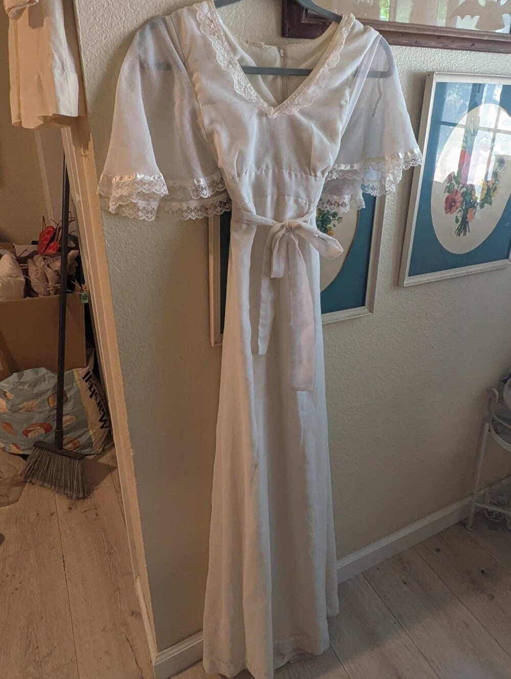 70s White Dress